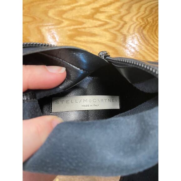 Stella McCartney Platform Heel Boots Women's 8.5 Black Leather Side Zip S24 - Picture 9 of 10